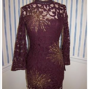 Free People Plum North Star Mini Dress